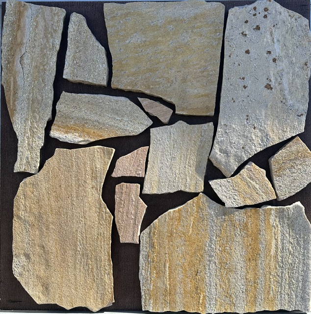 Polygonalplatte Quarzit Sao Tome Gold1qm