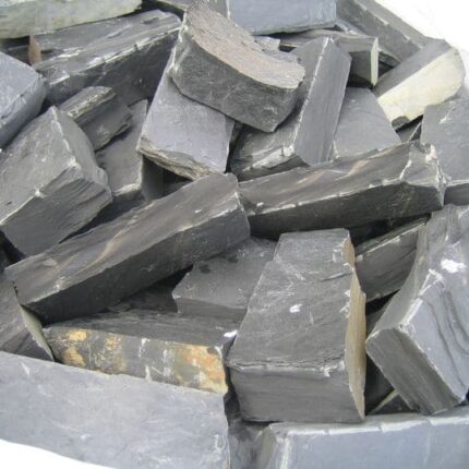 Schiefer Mauersteine gerichtet